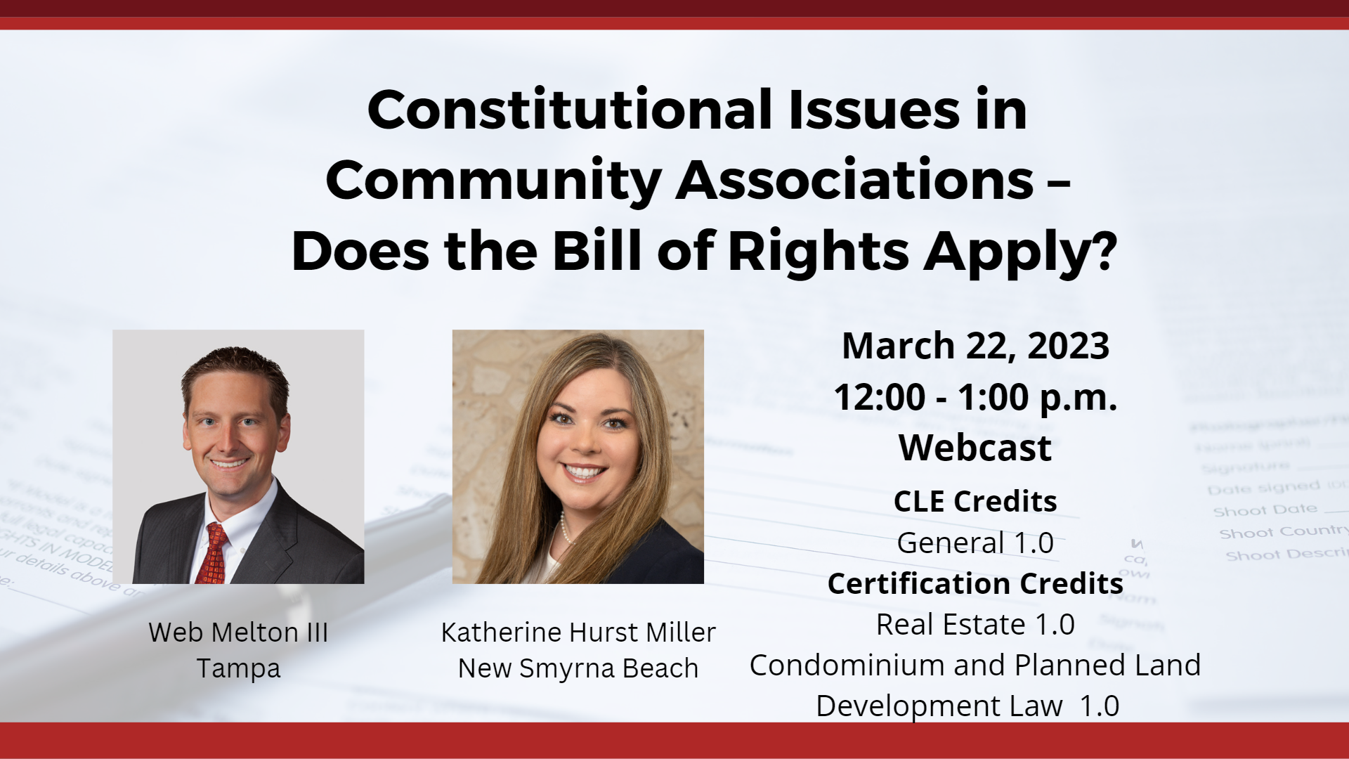 Constitutional Issues in Community Associations – Does the Bill of Rights Apply?