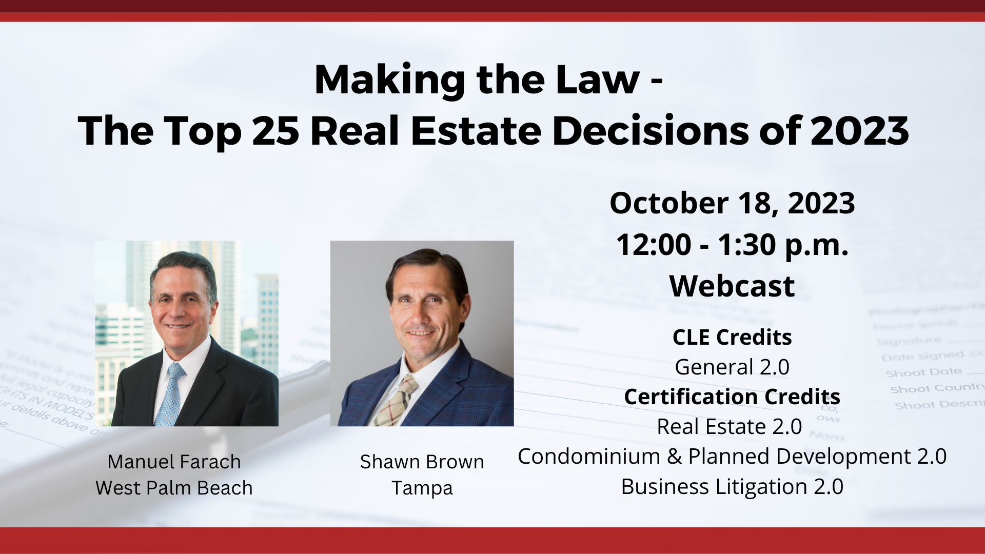 Making the Law - The Top 25 Real Estate Decisions of 2023