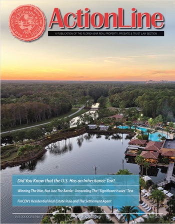 ActionLine_Winter2026 Cover of ActionLine, the Section’s quarterly publication